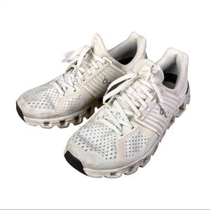 On Cloud X Swiss Engineering Women's Size 7.5 Running Shoes Beige Breathable